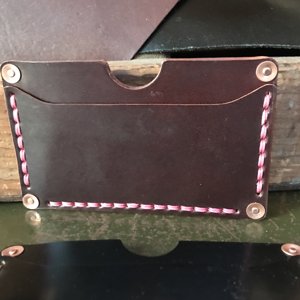 shell cordovan card wallet