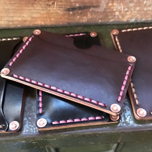 shell cordovan card wallet