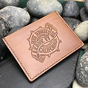 whiskey & tan bridle card wallet