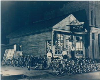 2 Photgraphs of Schwinn? Bicycle Shop in the 1930's- Super Cool!! | Sell -  Trade: Bicycle Parts, Accessories, Ephemera | The Classic and Antique  Bicycle Exchange