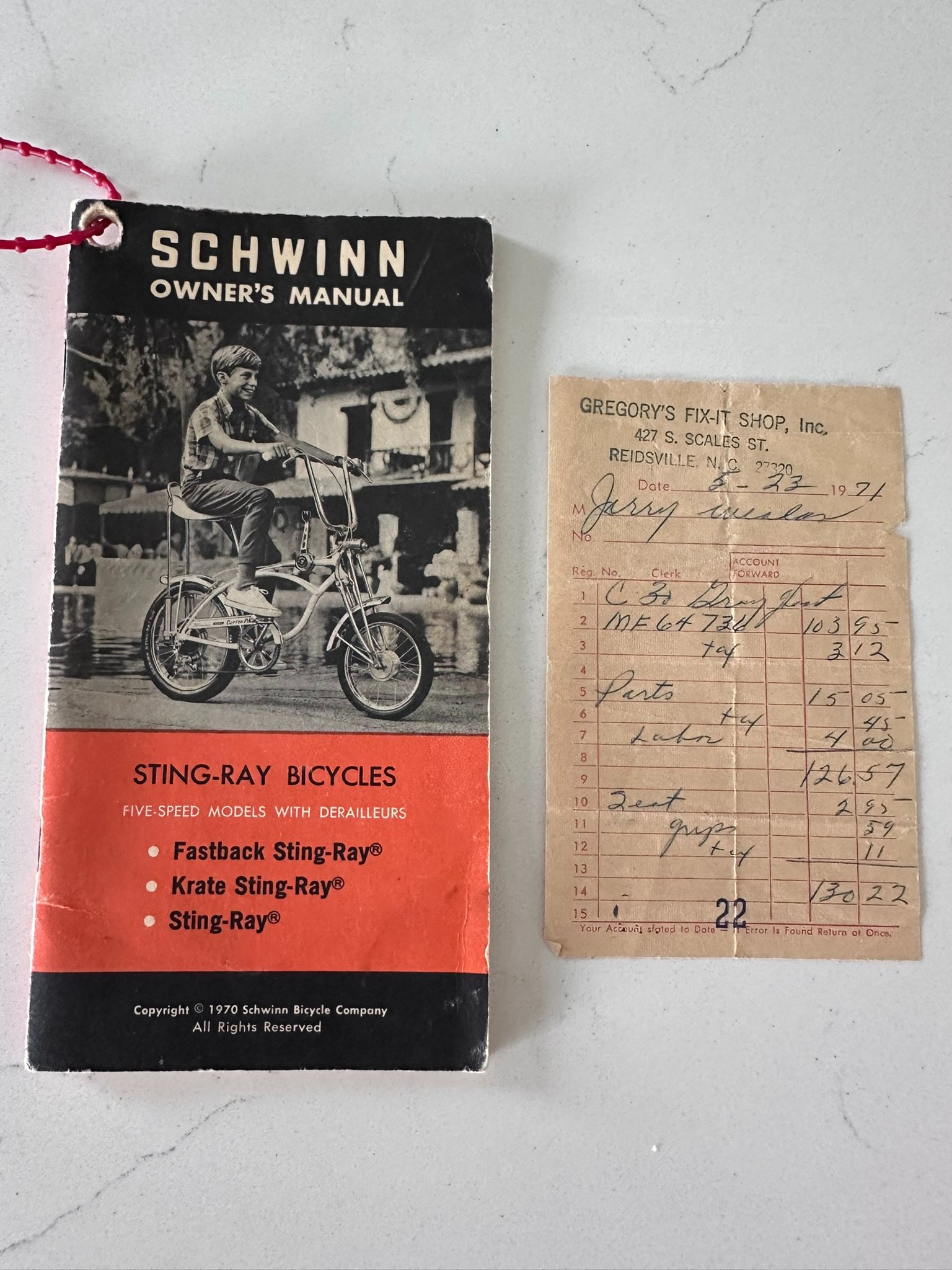 1971 Grey Ghost Original Owner Manual and Purchase Receipt.JPEG