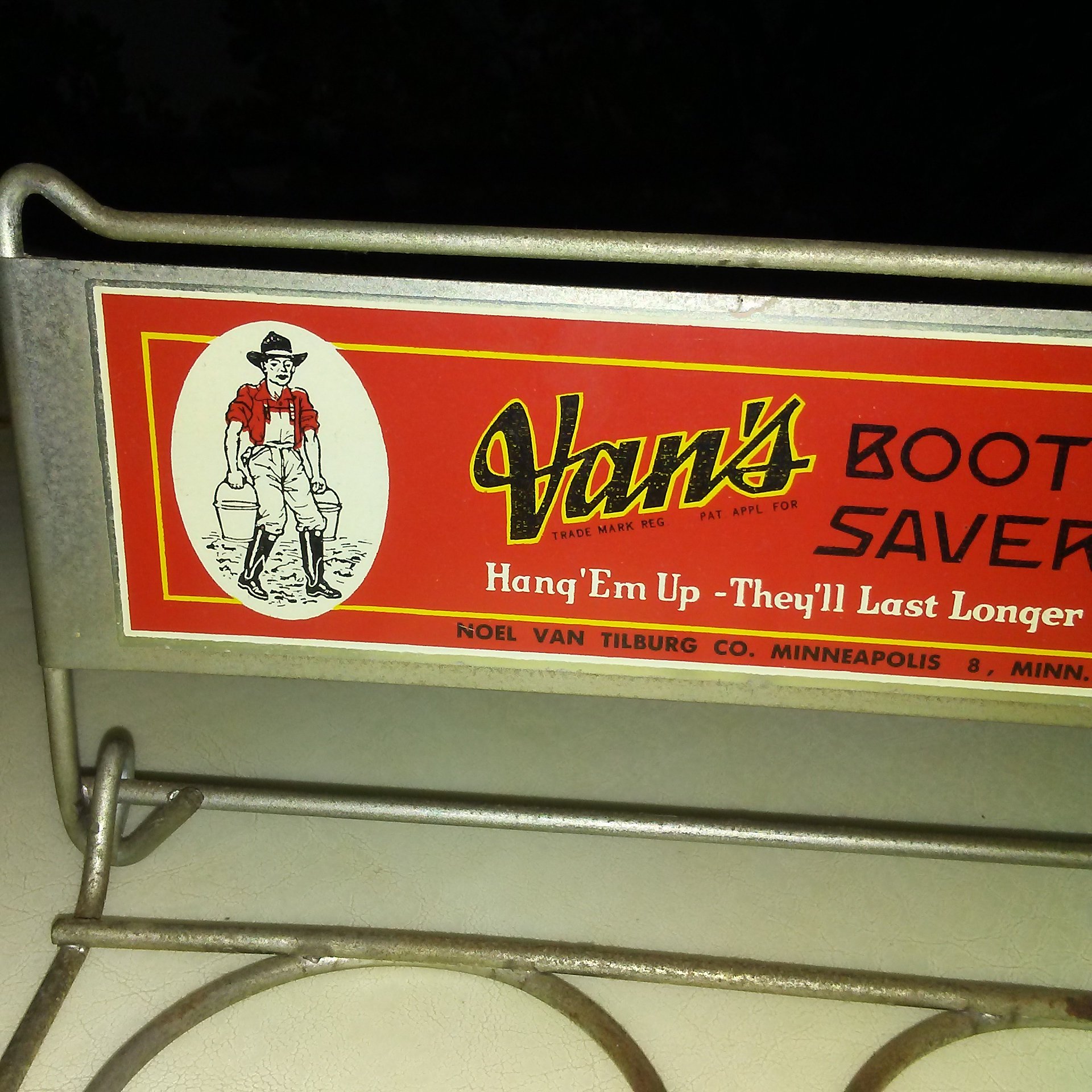 1940s Vans Boot Saver wall display functional man cave piece Sell