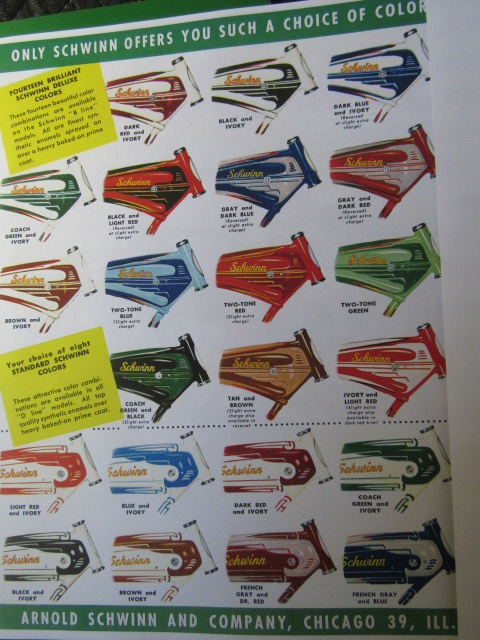 schwinn bicycle paint colors Schwinn factory green on green paint names? 1940 | All Things Schwinn