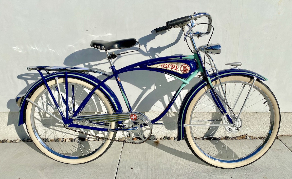 Sold - Restored 1938 Schwinn Super Deluxe Cantilever Autocycle