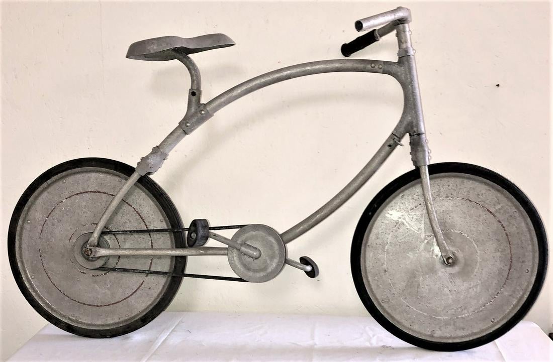 Harold Van Doren aluminum streamlined bicycle 1930s at auction in