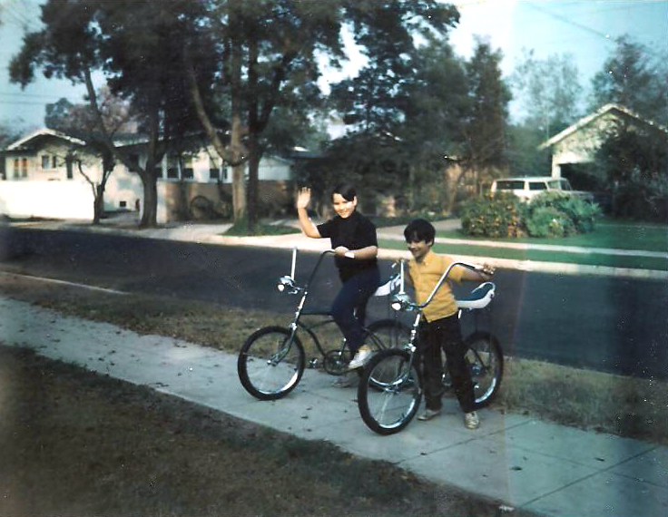 Bronson & Justin w bikes c1972.jpg