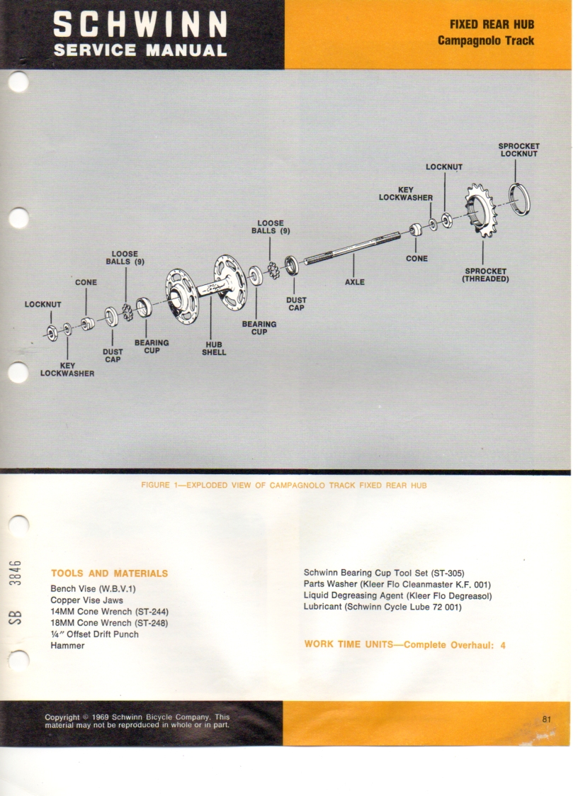 Schwinn Service Manual Volume 1 | Bicycle Restoration Tips | The ...