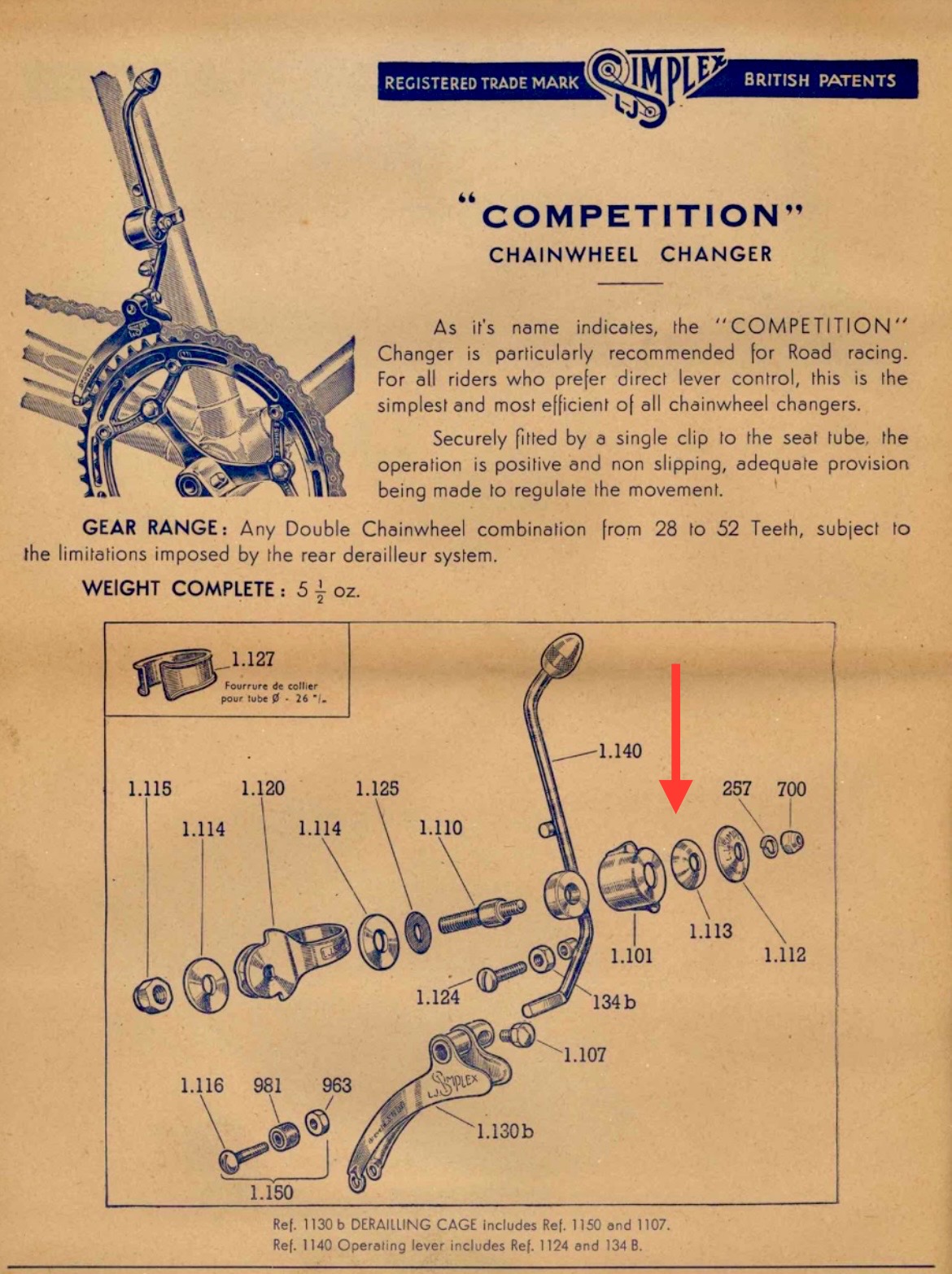 1960 Simplex shift lever parts. | Wanted: Bikes, Trikes, Parts ...