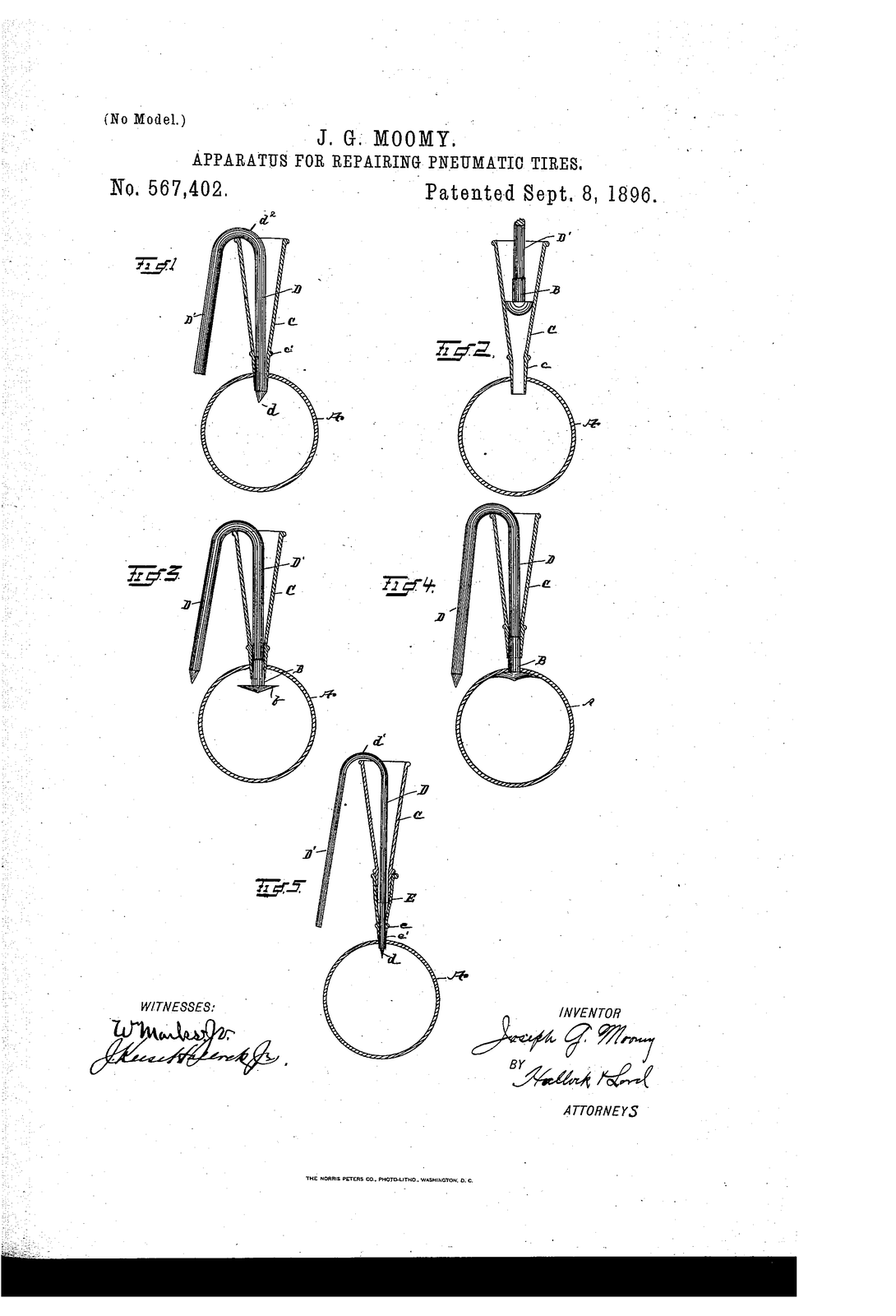 JG Moomy Tire Repair Tool Patent 1894.png