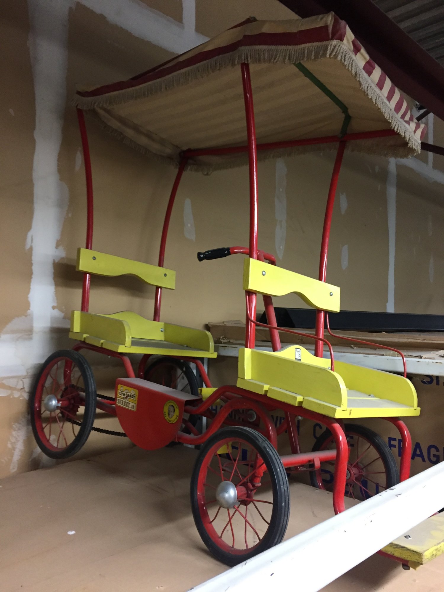 Vintage Childs Art Linkletter Gym Dandy Surrey Cart Bicycle - original untouched working condi...jpg
