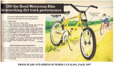 sears bmx bikes