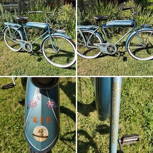 1940 Metallic Blue on Blue Columbia