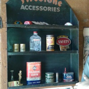 Firestone Accessories Wall Shelf

Early accessories store display. Hard to find, specially in this condition! Was used in the Firestone stores for t