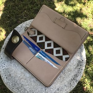 Long Wallet in USA Saddle and Turkish Calf