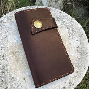 Long Wallet in Saddle & Calf