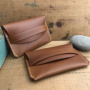 whiskey saddle leather card wallets