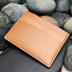 whiskey & tan bridle card wallet