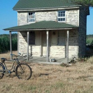 hawthorne in front of 1800s house