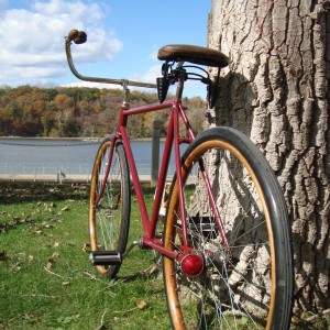 The Walnut, from G.E. Nash's Walnut Bicycle Shop in Lockport, NY, is almost complete and on the bike path!