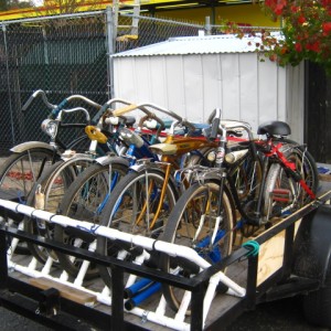 Diy bike rack 2024 for utility trailer