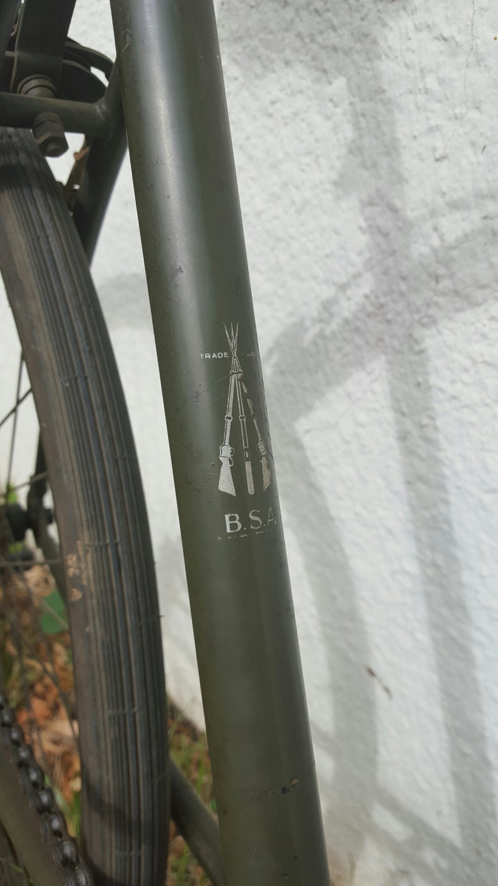 BSA Airborne Seat Tube Decal