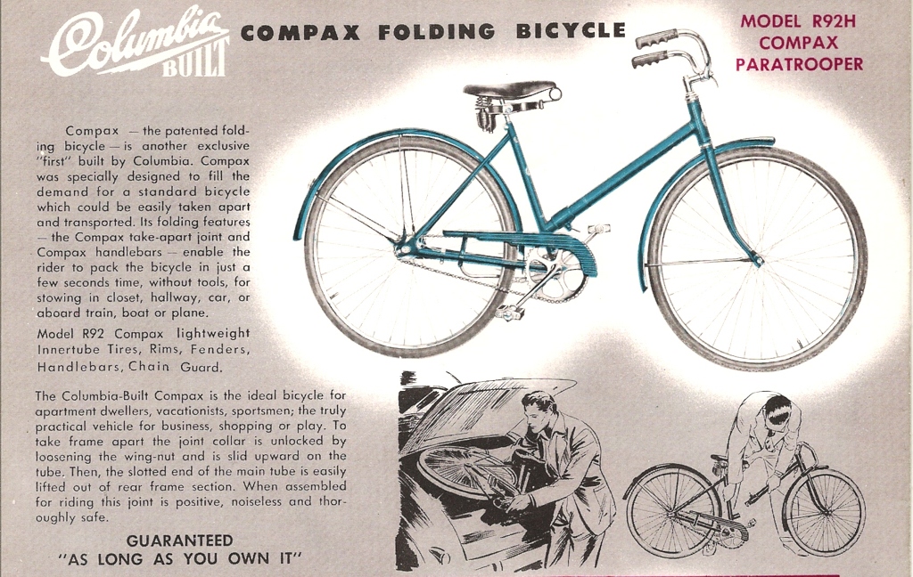 Columbia compax folding sale bike