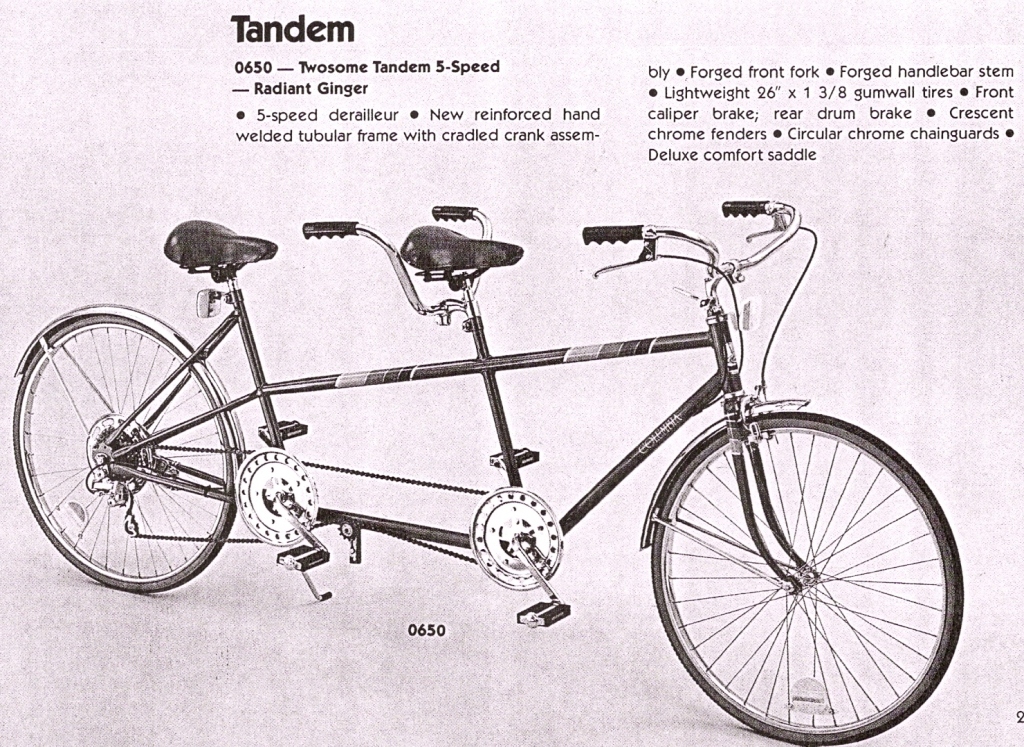 Columbia tandem best sale bicycle vintage